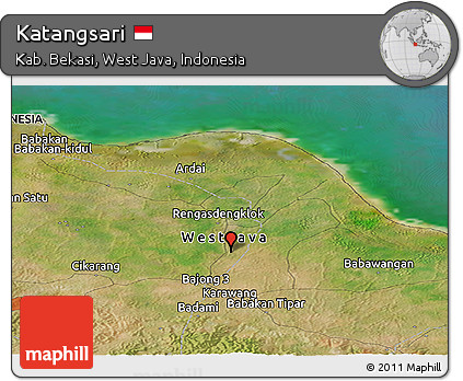 Satellite Panoramic Map of Katangsari