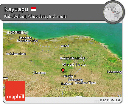 Satellite Panoramic Map of Kayuapu