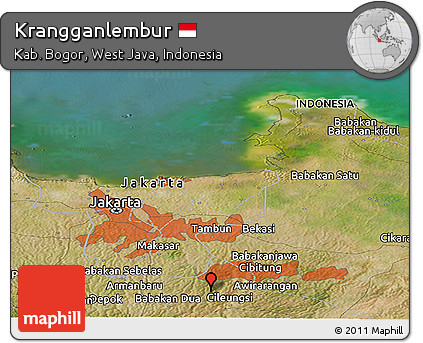 Satellite Panoramic Map of Krangganlembur