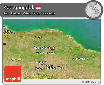 Satellite Panoramic Map of Kutagangdok