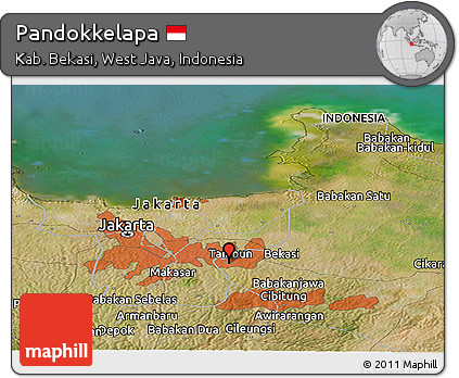 Satellite Panoramic Map of Pandokkelapa