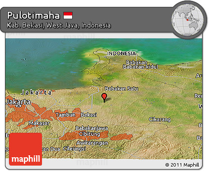Satellite Panoramic Map of Pulotimaha