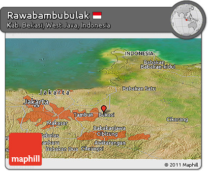 Satellite Panoramic Map of Rawabambubulak
