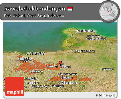 Satellite Panoramic Map of Rawabebekbendungan