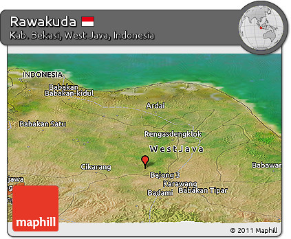 Satellite Panoramic Map of Rawakuda