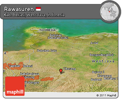 Satellite Panoramic Map of Rawasuren