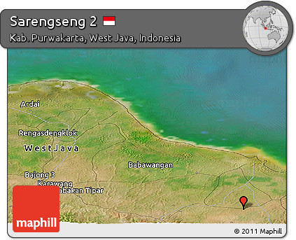 Satellite Panoramic Map of Sarengseng 2