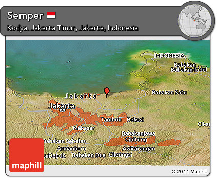 Satellite Panoramic Map of Semper