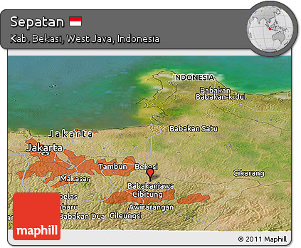 Satellite Panoramic Map of Sepatan