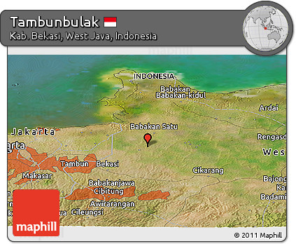 Satellite Panoramic Map of Tambunbulak