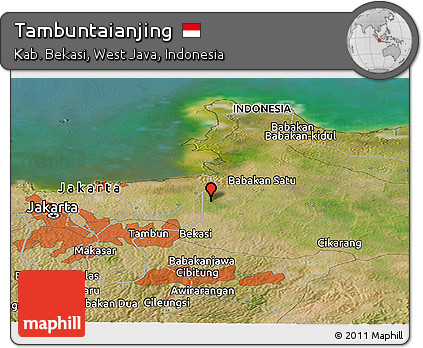 Satellite Panoramic Map of Tambuntaianjing
