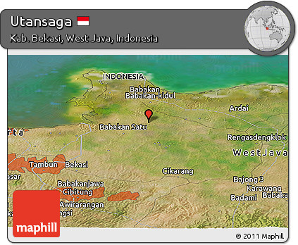 Satellite Panoramic Map of Utansaga