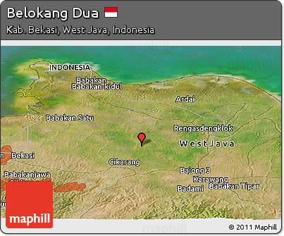 Satellite Panoramic Map of Belokang Dua