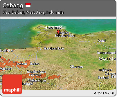 Satellite Panoramic Map of Cabang