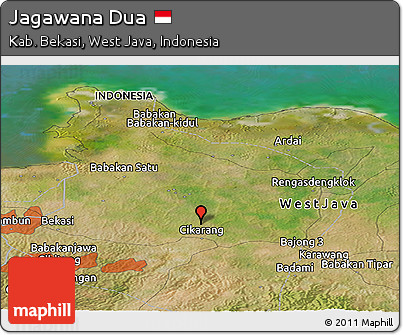 Satellite Panoramic Map of Jagawana Dua