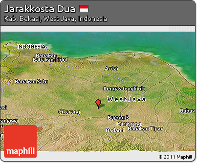 Satellite Panoramic Map of Jarakkosta Dua