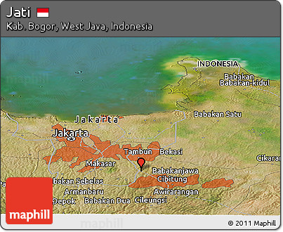 Satellite Panoramic Map of Jati