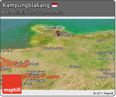 Satellite Panoramic Map of Kampungblakang