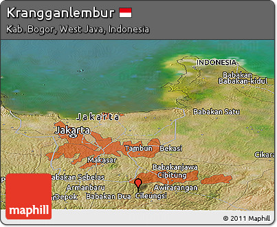 Satellite Panoramic Map of Krangganlembur