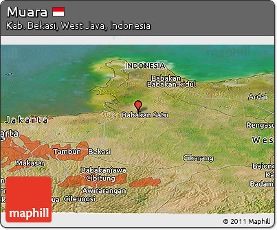 Satellite Panoramic Map of Muara