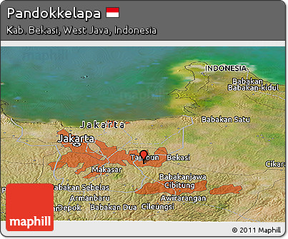 Satellite Panoramic Map of Pandokkelapa