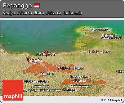 Satellite Panoramic Map of Pepanggo