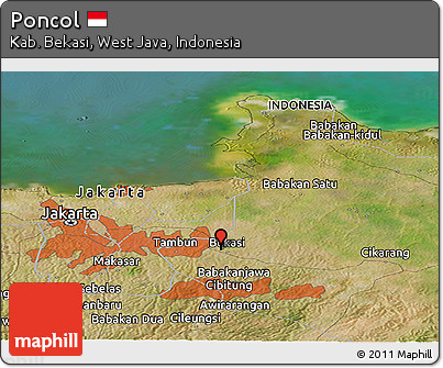 Satellite Panoramic Map of Poncol
