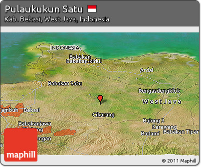 Satellite Panoramic Map of Pulaukukun Satu