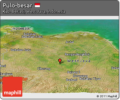 Satellite Panoramic Map of Pulo-besar
