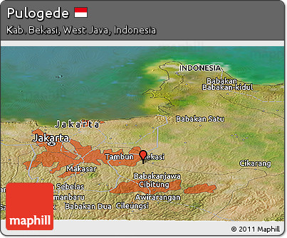 Satellite Panoramic Map of Pulogede