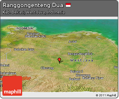 Satellite Panoramic Map of Ranggongenteng Dua