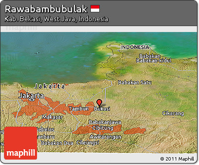 Satellite Panoramic Map of Rawabambubulak