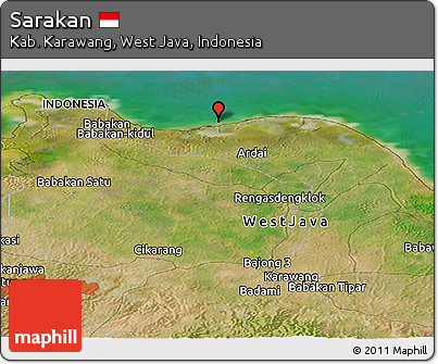 Satellite Panoramic Map of Sarakan