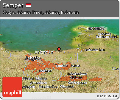 Satellite Panoramic Map of Semper