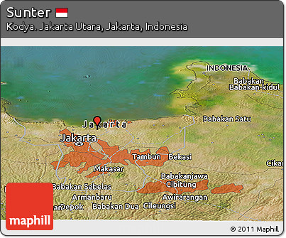 Satellite Panoramic Map of Sunter