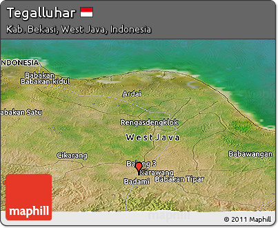 Satellite Panoramic Map of Tegalluhar