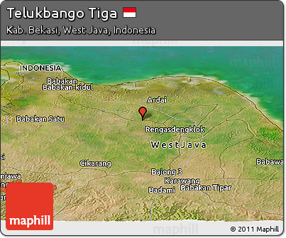 Satellite Panoramic Map of Telukbango Tiga