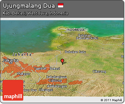 Satellite Panoramic Map of Ujungmalang Dua