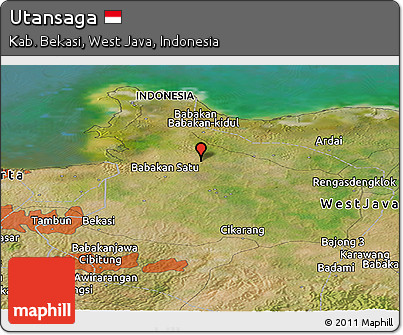 Satellite Panoramic Map of Utansaga