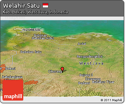 Satellite Panoramic Map of Welahir Satu