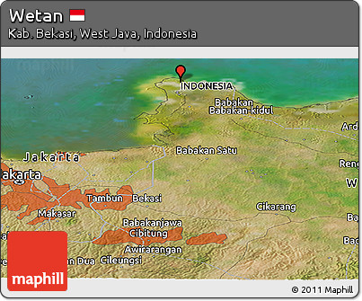 Satellite Panoramic Map of Wetan