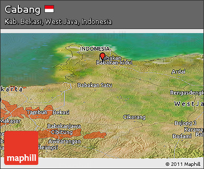Satellite Panoramic Map of Cabang