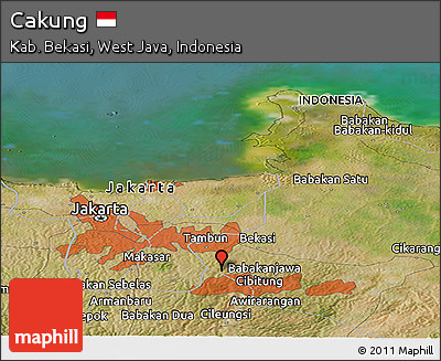 Satellite Panoramic Map of Cakung