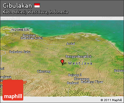 Satellite Panoramic Map of Cibulakan