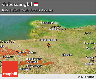 Satellite Panoramic Map of Gabussangkil