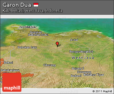 Satellite Panoramic Map of Garon Dua