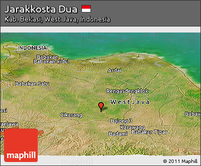 Satellite Panoramic Map of Jarakkosta Dua