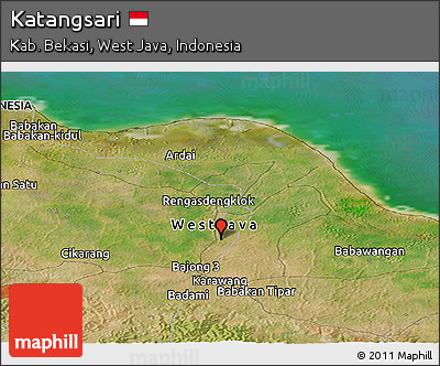 Satellite Panoramic Map of Katangsari