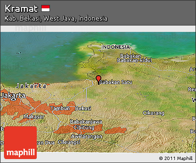 Satellite Panoramic Map of Kramat