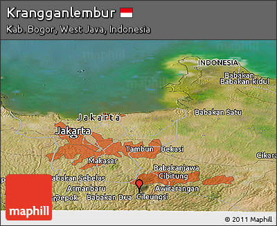 Satellite Panoramic Map of Krangganlembur